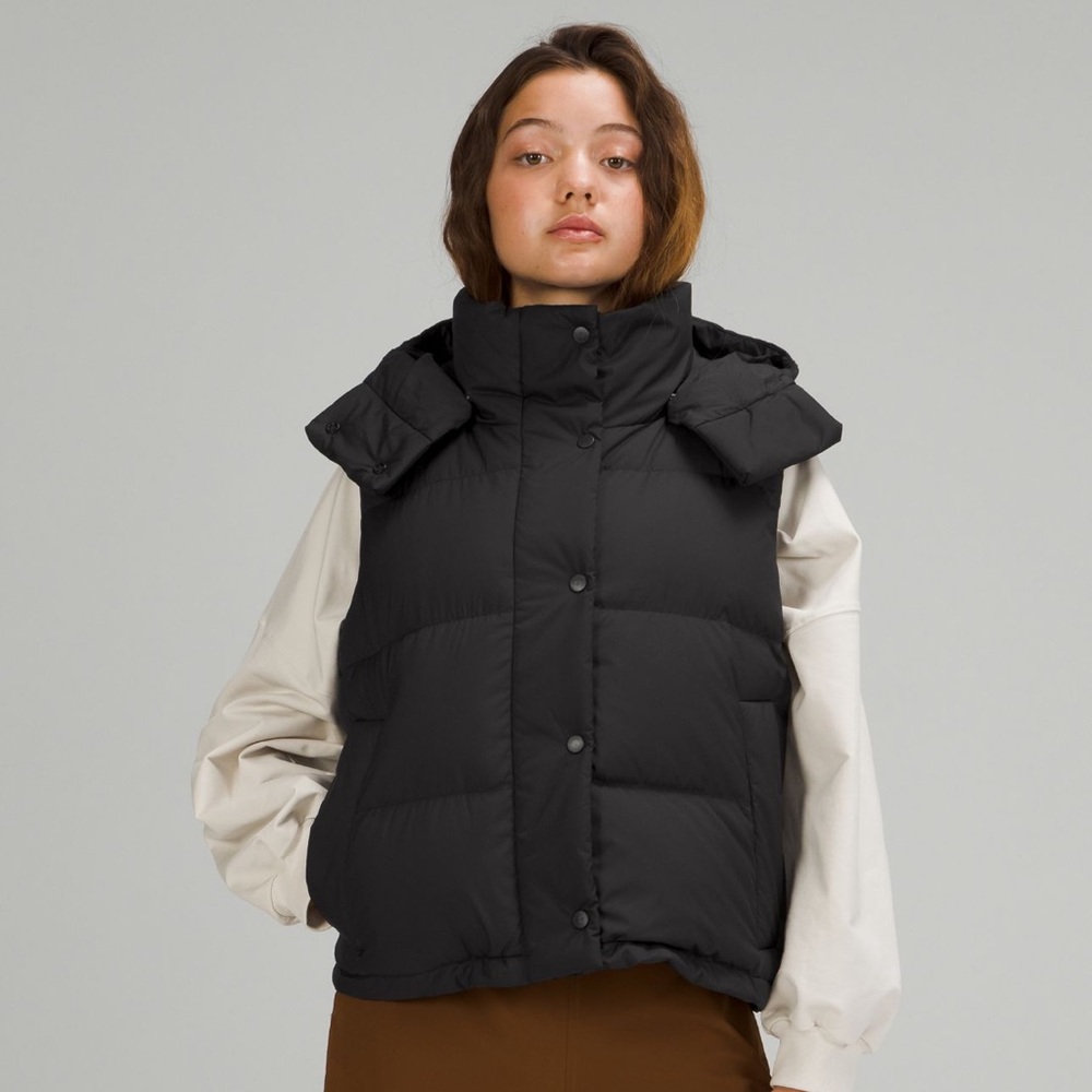 Lululemon Wunder Puff Cropped Vest Black Size 8